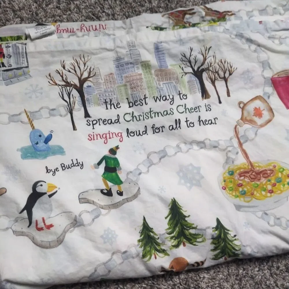 Pottery Barn Elf The Movie Full Size FLAT Sheet ONLY